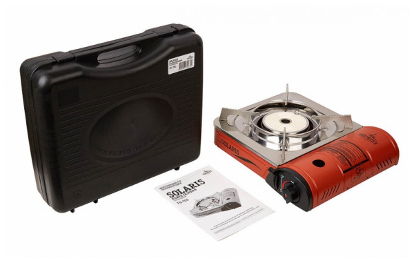 Газовая плита Tourist Solaris TS-700 портативная, керамическая, в кейсе