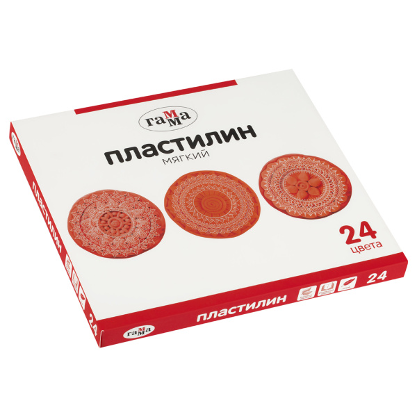 Пластилин 24цв. ГАММА 480гр (2001241)