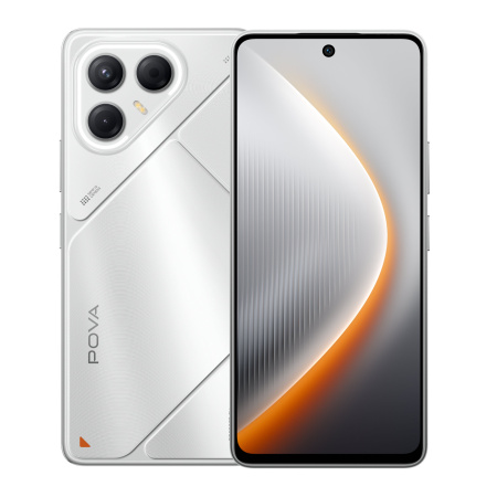 Смартфон Tecno POVA 7 5G 8Гб 128Гб Magic Silver 6.78", IPS, 2460*1080, 4*2+4*2.5ГГц, 50Мп, 13Мп, 5G, 6000мАч, And 15