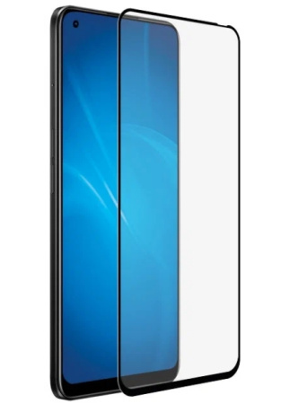 Защитное стекло для Realme 9 Pro с цветной рамкой (fullscreen+fullglue) DF rmColor-22 (black)