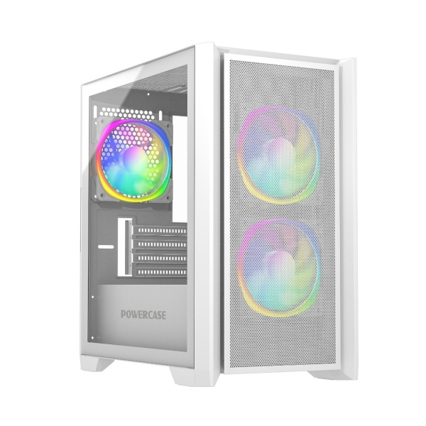 Корпус mATX Б_БП Powercase Alisio Micro Z3W ARGB (USB3.0, Audio, TG, 3x120mm ARGB,белый)[CAMZW-A3]