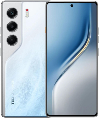 Смартфон Tecno Camon 40 8Гб 256Гб Glacier White 6.78", AMOLED, 2436*1080, 2*2.2+6*2ГГц, 50+8Мп, 32Мп, 4G, NFC, 5200мАч, And 15