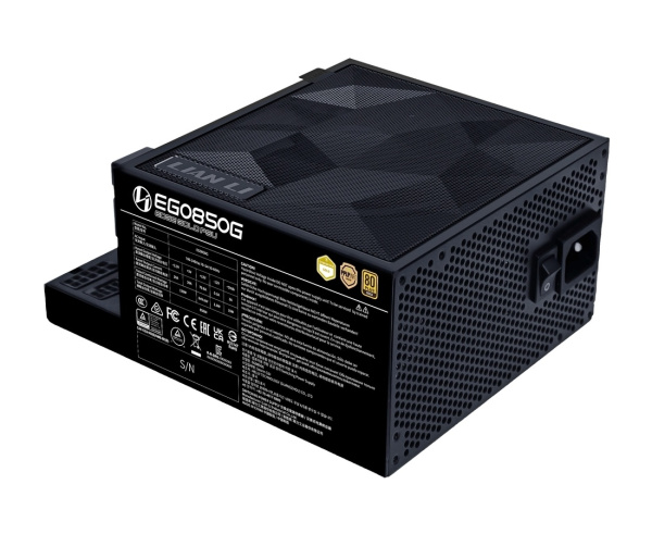 Блок питания 850Вт Lian Li EG0850G Black (ATX 3.1,APFC,120мм,4PCI-E+12VHPWR,8SATA,PCIe 5.1,80+Gold,полностью модульный)[G9P.EG0850G.B000.RU]