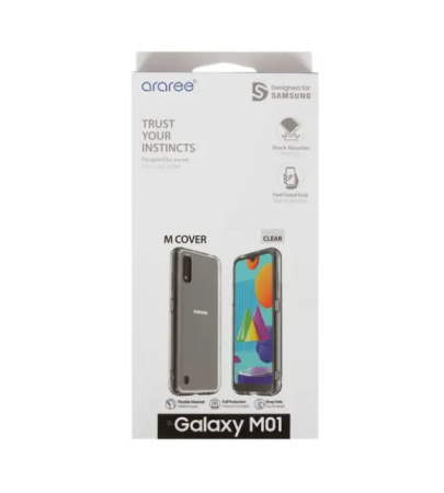 Накладка для Samsung Galaxy M01 araree M cover прозрачная (GP-FPM015KDATR)