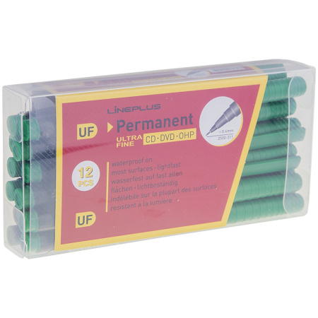 Маркер для CD/DVD Line Plus "2500UF" 0,4мм., зеленый (2500UF)