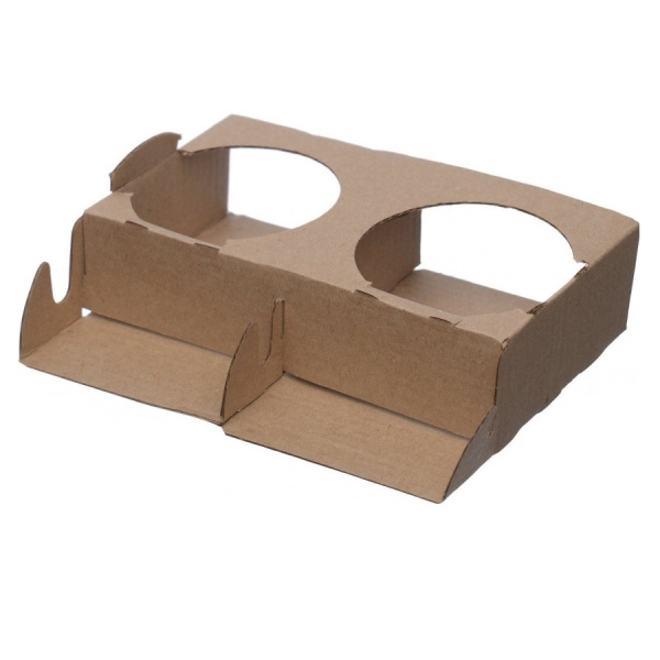 Держатель для 2-ух стаканов, крафт, 165*90*40 