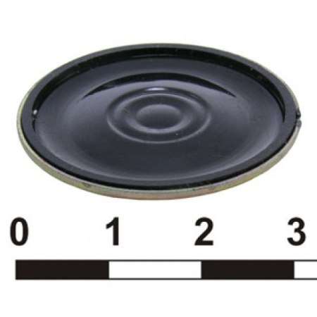 Динамик круглый,  d30мм, h5мм, 8ом, 0.5вт, DXI30N-A