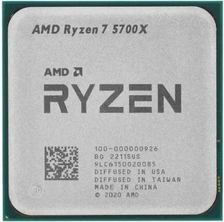 Процессор AMD AM4 Ryzen 7 5700X (8ядер/16потоков*3,4ГГц-4,6ГГц,32Мб,65Вт) оем