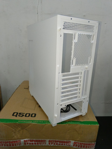 Распродажа! Корпус ATX Б_БП XASTRA Q500-0F White (USB3.0,Audio,белый,no fans,CPU Cooler до 160мм, VGA до 405мм)[Q500-0F-WH](нет переднего стекла)