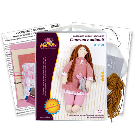 Набор для шитья "Miadolla" D-0109 Сонечка с зайкой