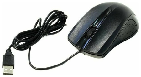 Мышь USB Oklick 225M оптическая, 1200dpi, кабель 1.3м, Black