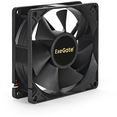 Вентилятор 12В DC ExeGate ExtraSilent ES08025H3P (80x80x25 мм, Hydraulic bearing (гидродинамический), 3pin, 1900RPM, 19dBA)