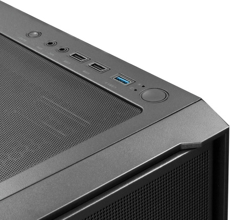 Корпус mATX Б_БП XASTRA  A400M 3ARGB-C6 Black (USB3.0,Audio,черный,Mesh,TG,2х140мм+1х120мм FC ARGB PWM fans/ARGB+PWM HUB 6port,CPU Cooler до 175мм, VG