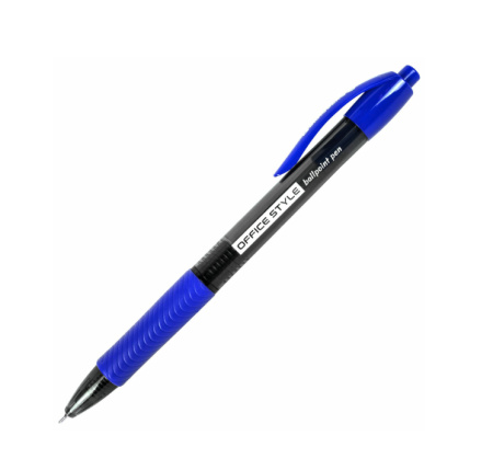 Ручка шариковая BRAUBERG "Office Style" автомат, синяя (144210)