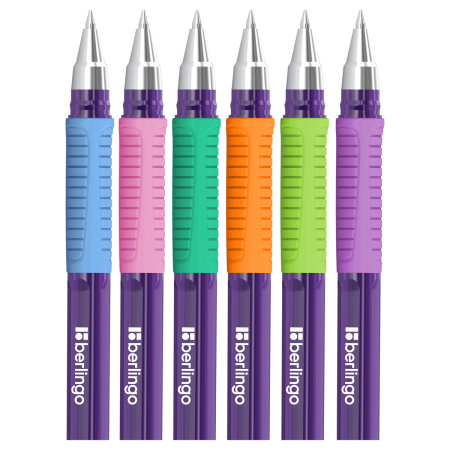 Ручка шариковая BERLINGO "Aviator Envy" 0,7мм., грип. синяя (CBp_07514)