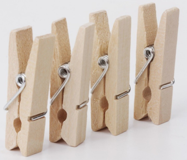 Прищепки декоративные "Классика", 20 штук, 3,5 см, неокраш., ОСТРОВ СОКРОВИЩ, 661288