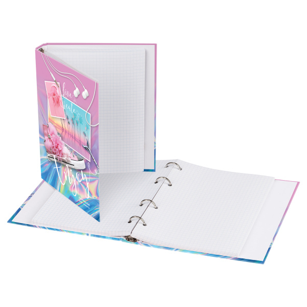 Тетрадь на кольцах 120л. "Enjoy" BG (ТТ5к120_лг 10095)