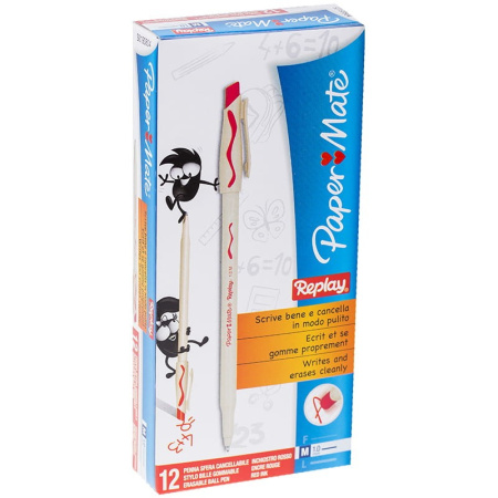 Ручка пиши-стирай PAPER MATE "Replay Medium" красная, 1,0мм S0190804
