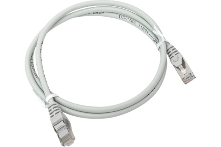 Патч-корд  1.0м  кат_5E FTP серый экранированный