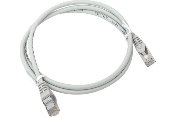 Патч-корд  1.0м  кат_5E FTP серый экранированный