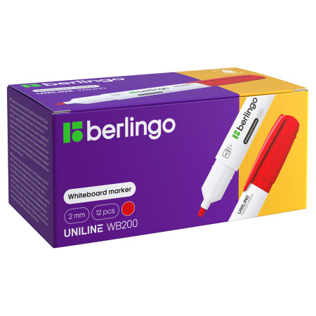 Маркер для доски BERLINGO "Uniline WB200" красный, 2мм (PM6212)