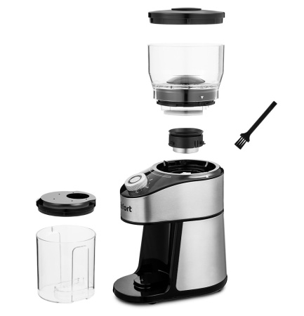 Кофемолка Kitfort КТ-744 Silver 200Вт, вместим. стакана 100г, жернова