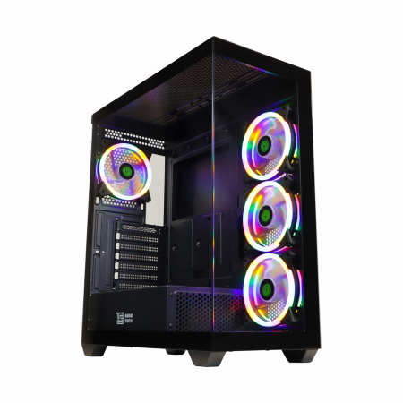 Корпус EATX Б_БП BaseTech eXtreme GFX-05 (USB3.0,Audio,TG,черный,4х120мм RGB,"стеклянный куб")[BT-GFX-05-TG-4F-RGB]