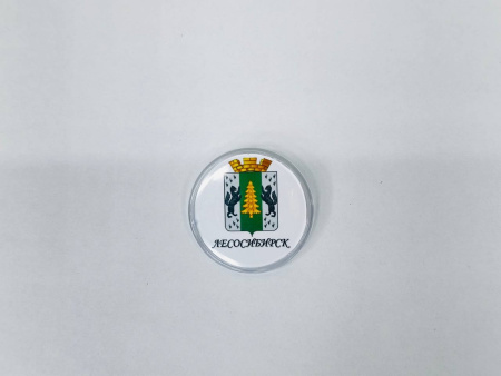 Значок сувенирный, "Лесосибирск", d56