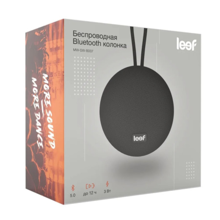 Портативная колонка Leef MW-SW-B007 3Вт, Bluetooth, microSD/USB, Черный