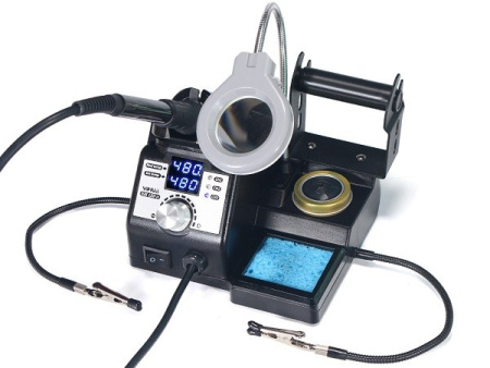 Паяльная станция Yihua 926LED-IV, паяльник 90..480°С, лупа, 18/130вт