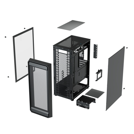 Корпус mATX Б_БП XASTRA A403 4ARGB Black (USB3.0,Audio,TG+Mesh,черный,PWM fans,4х120мм ARGB)[A403-4FC12A]