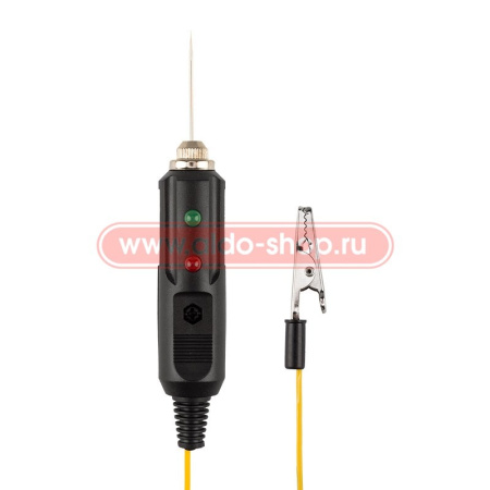 Тестер автомобильный(пробник) универсальный, игла, черный, 2 светодиода+прозвонка, Rexant 16-0102-1