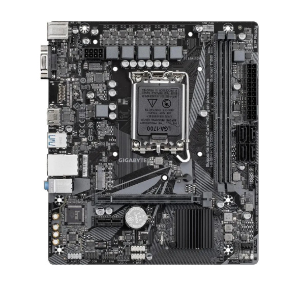 Мат.плата S1700 H610 Gigabyte H610M H V3 DDR4 (mATX,2DDR4,M.2,PCI-E16,PCI-E,4SATA3,VGA,HDMI,PC3200)