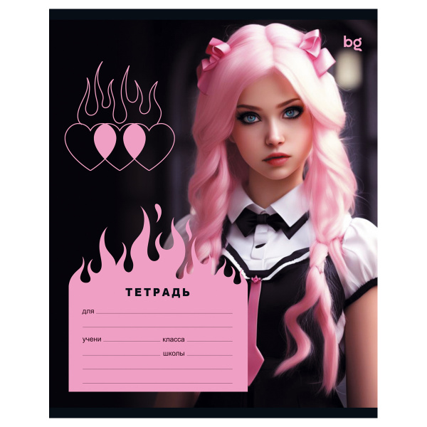 Тетрадь 12л. кл. "Cutie" BG Т5ск12_бл 55472