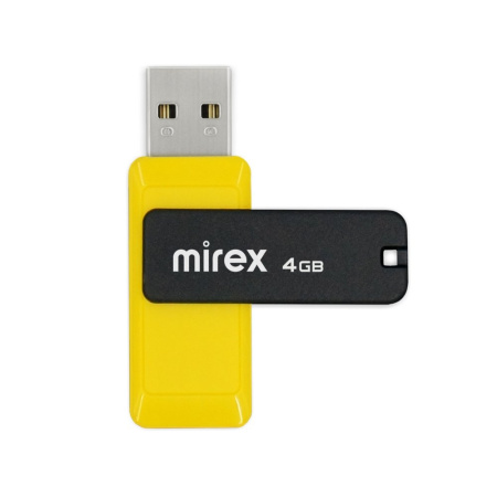 Флеш-накопитель USB2.0 4Gb Mirex City желтый 13600-FMUCYL04