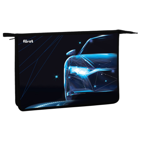 Папка для тетрадей А4 Först 1 отд "Automotive", пластик, на молнии (FT-PP-A40407)