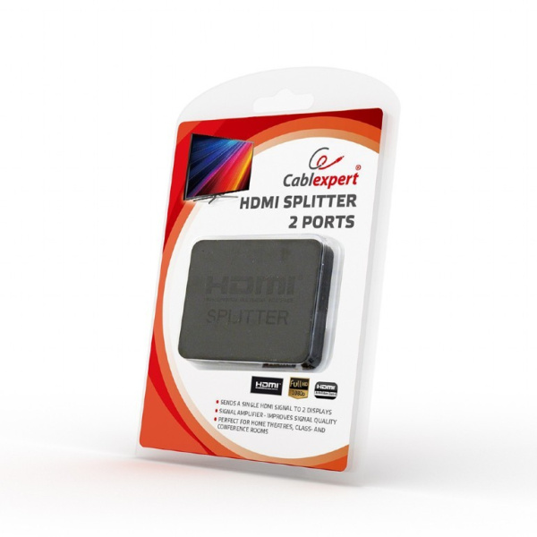 Разветвитель HDMI 1_ПК-2_монитора Cablexpert DSP-2PH4-03 1.4v