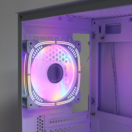 Корпус ATX Б_БП BaseTech eXtreme GFX-03 (USB3.0,Audio,TG,белый,4х120мм RGB)[BT-GFX-03W-MESH-4F-RGB]