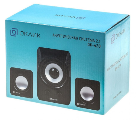 Актив.колонки 2.1 Оклик OK-420 11Вт, питание USB, Black