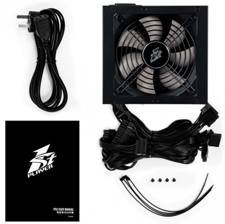 Блок питания 800Вт 1STPLAYER DK PREMIUM 800W (APFC,120мм,4PCI,6SATA,80+ Bronze)[PS-800AX]