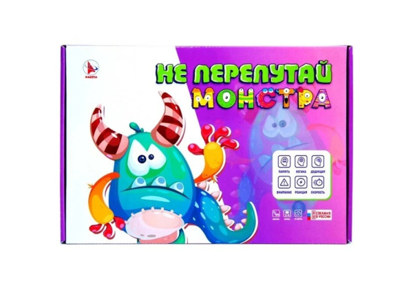 Игра настольная "Не перепутай монстра" ТМ Ракета Р3852 РА
