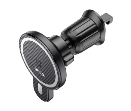Держатель HOCO CA85 магнит/на вент. решетку (черный) беспров. зарядка 15W