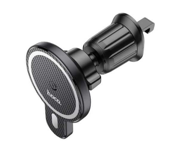 Держатель HOCO CA85 магнит/на вент. решетку (черный) беспров. зарядка 15W