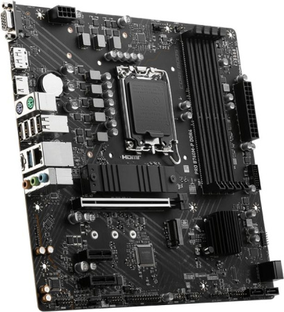 Материнская плата MSI PRO B760M-P DDR4 Soc-1700 Intel B760 4xDDR4 mATX AC`97 8ch(7.1) GbLAN+VGA+HDMI+DP