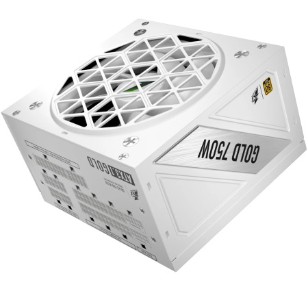 Блок питания 750Вт 1STPLAYER NGDP 750W White (APFC,120мм,3PCI-E,12VHPWR,8SATA,80+Gold,модульный)[HA-750BA4-WH]