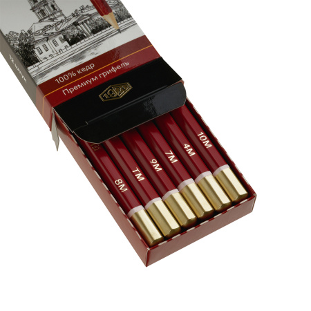 Карандаш ч/гр. КРАСИН "1926" набор 12шт. (Т-10М) КР-121202