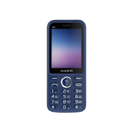 Сотовый Maxvi K32 Blue 2sim/3.2"/320*240/microSD/0.3МП/Bt/1400мАч/моноблок