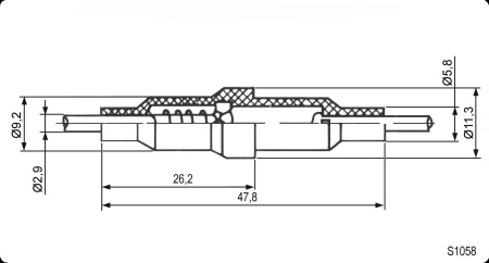 Держатель предохранителя 5*20мм, на кабель, 10а, S1058 (5x20 10a 250v)