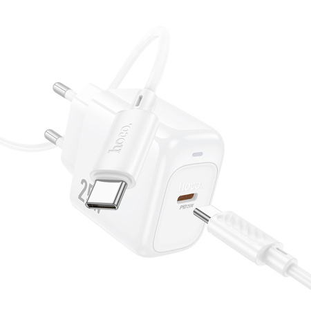 Зарядное_устройство - TypeC 25W HOCO CS53A PD 3.0, белое + кабель TypeC