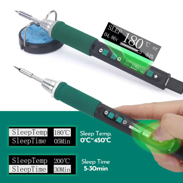 Паяльник Yihua 928D-IV, USB Type-C, PD 60W, жало C235